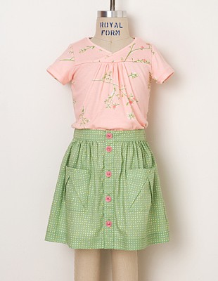 Hopscotch Skirt, Knit Top + Dress