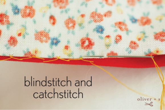 Blindstitch and catchstitch
