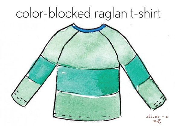 Oliver + S color blocked Field Trip Raglan T-shirt