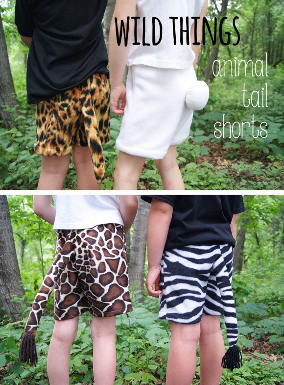 Adding animal tails to the Oliver + S Sunny Day Shorts