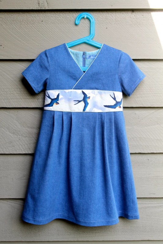 Oliver + S Library Dress with painted birds