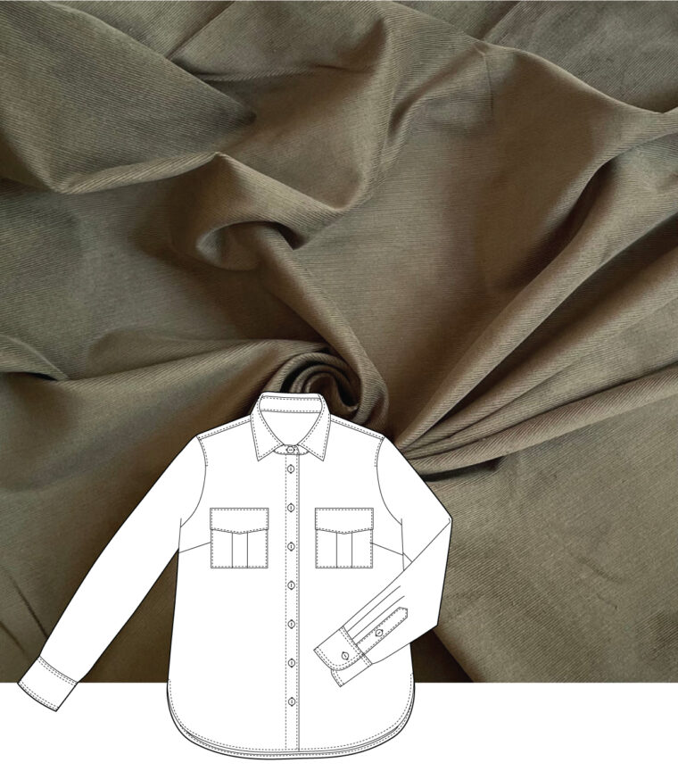 olive featherwale cord