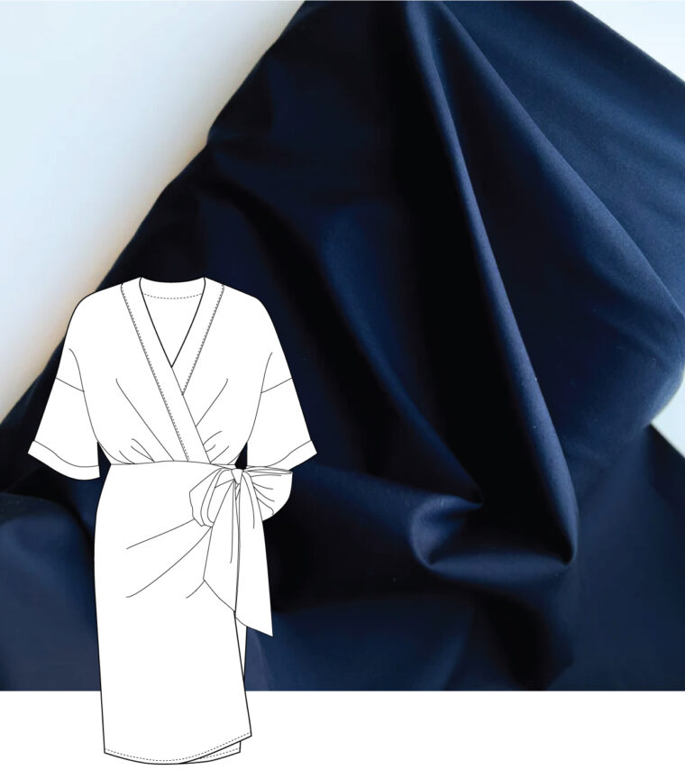 navy lightweight pima cotton poplin