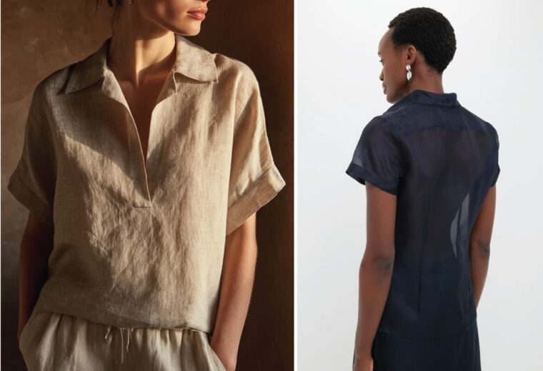 inspiration for the Liesl + Co Cyprus Woven Polo sewing pattern