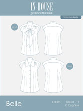 digital belle bow blouse sewing pattern