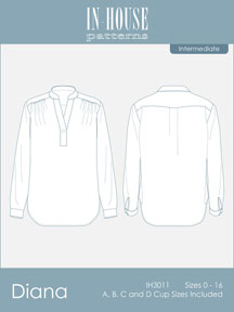 digital diana blouse sewing pattern