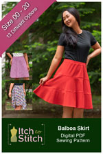 digital balboa skirt sewing pattern