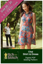 digital chai shirt + dress sewing pattern