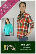 digital mila shirt sewing pattern