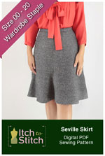 digital seville skirt sewing pattern