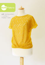 digital lychee pleated t-shirt sewing pattern
