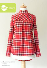 digital pine yoke blouse sewing pattern