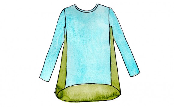 t-shirt-flared-color-block