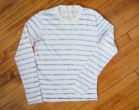 watercolor-stripe-T-shirt