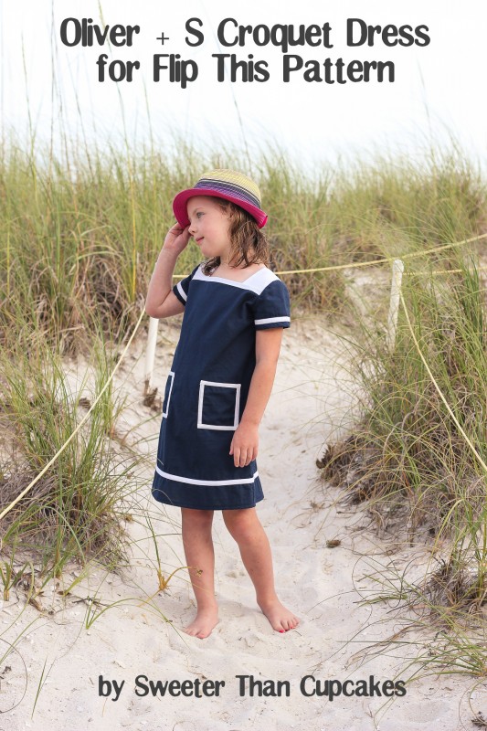 Oliver + S Croquet Dress for Flip This Pattern by Courtney of Sweeter Than Cupcakes