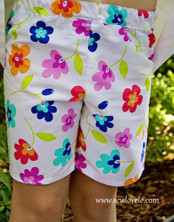 Oliver + S Sunny Day Shorts free pattern Lisette fabric