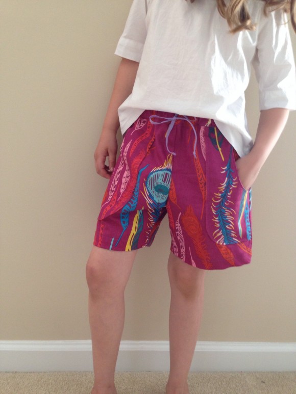 Oliver + S Sunny Day Shorts AMH fabric