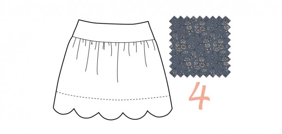 Oliver + S Badminton Skort in Liberty of London chambray