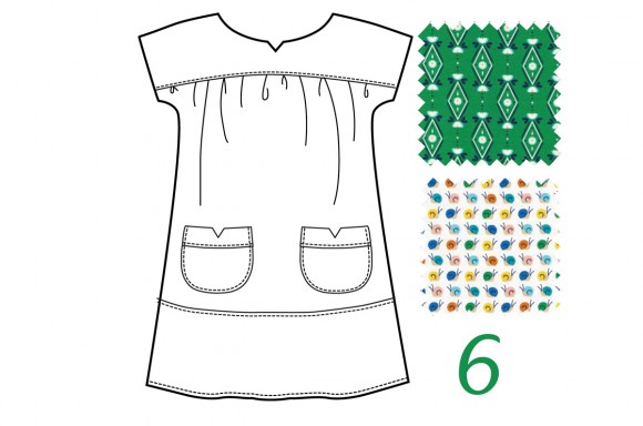 Ice Cream Dress in Green Diamonds Are Forever and Multi Snail Trail