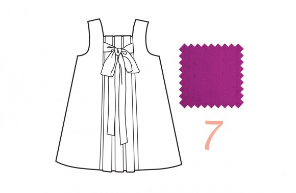 Oliver + S Birthday Party Dress in bright purple silk