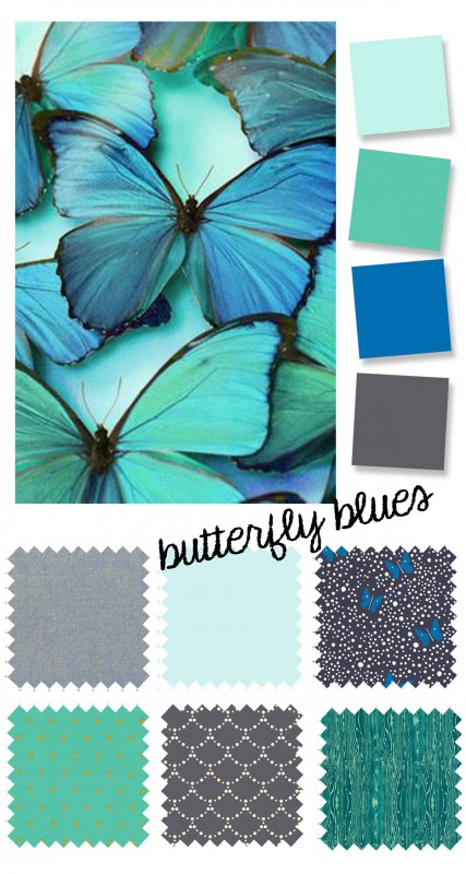 color palette: butterfly blues
