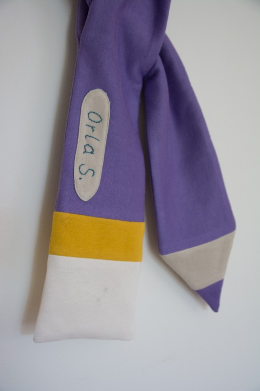 Pencil Scarf customized from the Oliver + S no-tie scarf