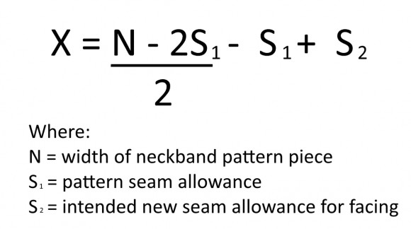 Formula for Metro T-shirt keyhole modification