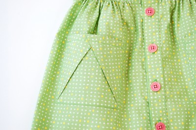 Hopscotch Skirt Sewing Pattern Pocket Detail