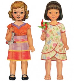 Two Spring Paper Dolls