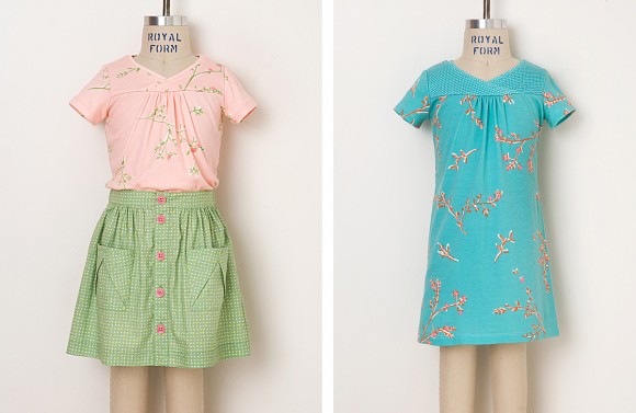 Hopscotch Skirt, Knit Top, + Dress Sewing Pattern