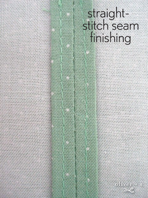 Straight-stitch seam finishing