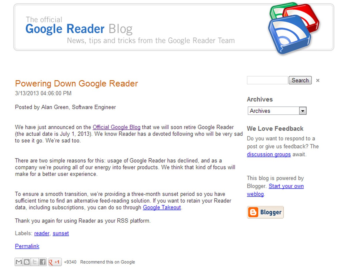 google reader podcatcher