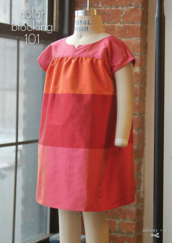 Color blocking on the Oliver + S Ice Cream Dress