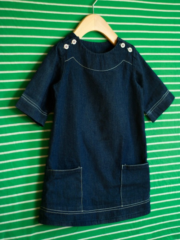 Customizing With Oliver + S: Topstitched Denim Sailboat Dress | Blog ...