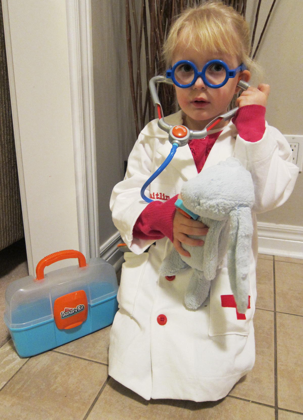 Playtime Secret Agent Trench Coat as a Lab Coat Blog Oliver + S