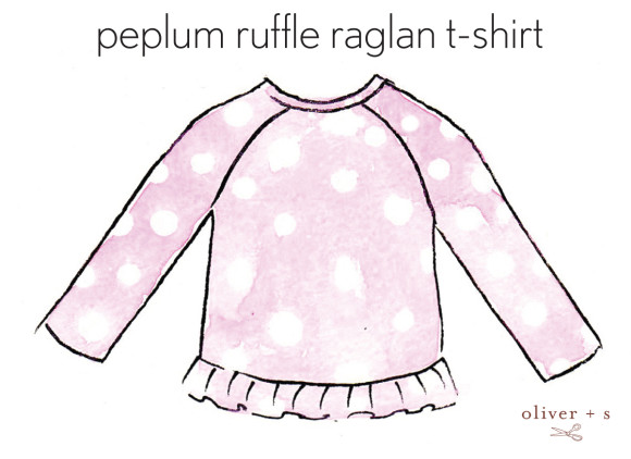 Oliver + S peplum ruffle Field Trip Raglan T-shirt