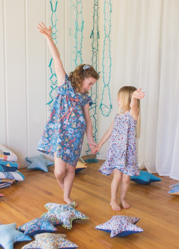 Oliver + S Roller Skate Dress and Pinwheel Slipdress