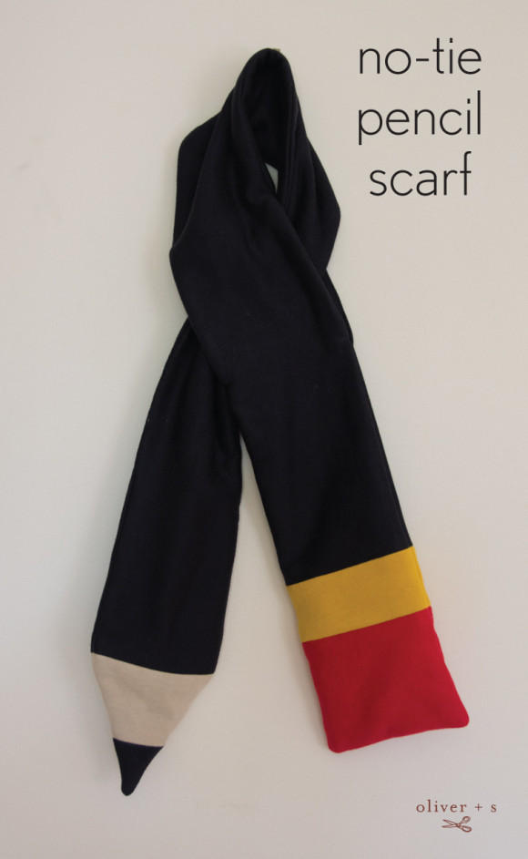 No Tie Scarf from Oliver + S Little Things to Sew as pencil scarf