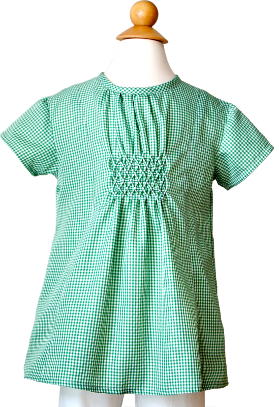 Oliver + S Hide-and-Seek Tunic with honeycomb smocking