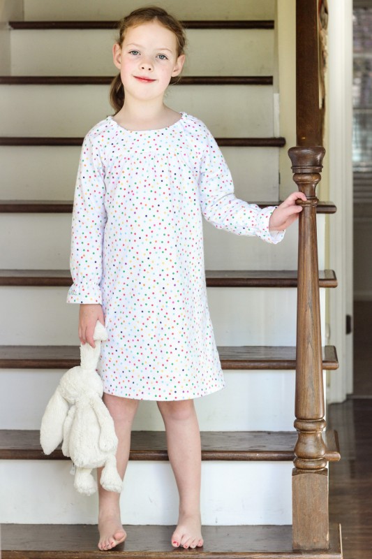 Oliver + S Class Picnic Blouse modified into a nightgown