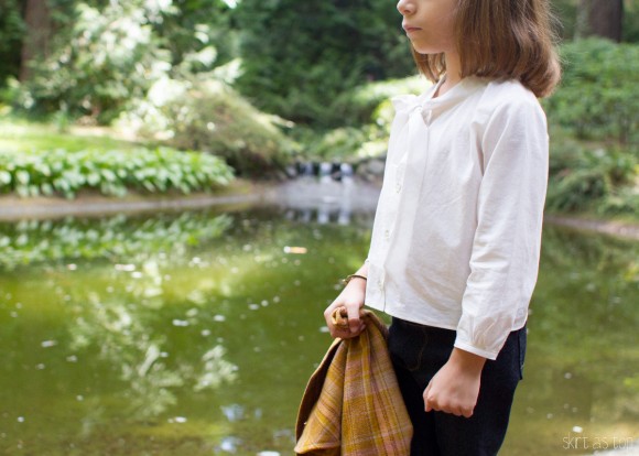 Oliver + S Apple-Picking Bow Blouse in ivory cotton lawn