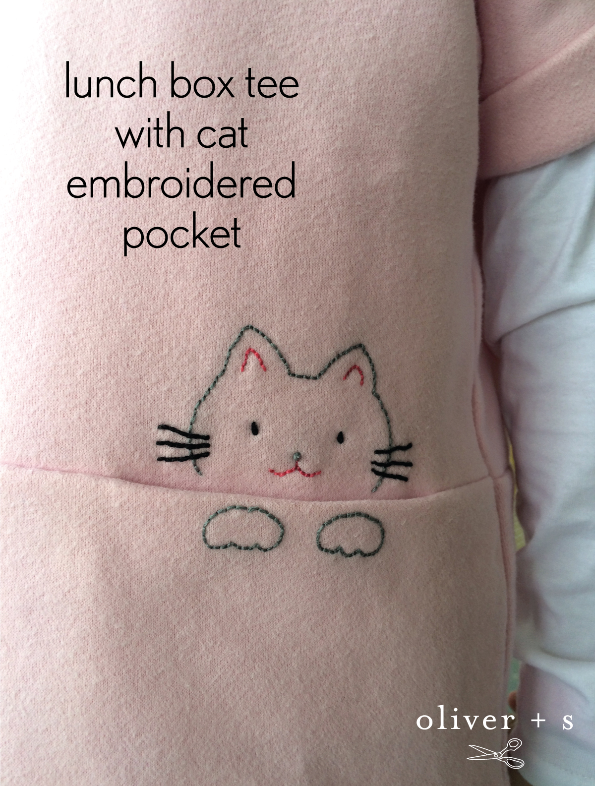 Customizing the Lunch Box Tee Cat Embroidered Pocket Blog Oliver + S