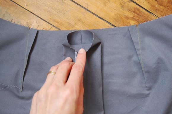 Making the pleats for the Girl Friday/Lunch Box Culottes