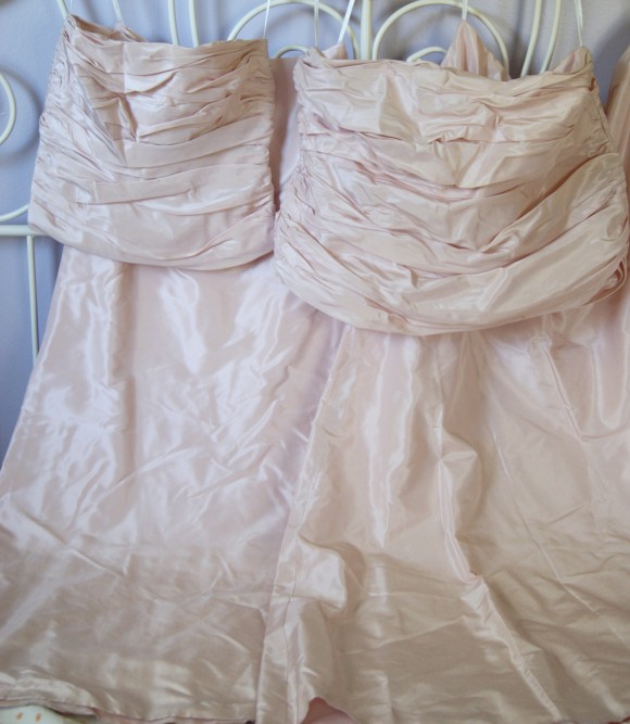 Bridesmaid dress to be upcycled into an Oliver + S Fairy Tale Dress