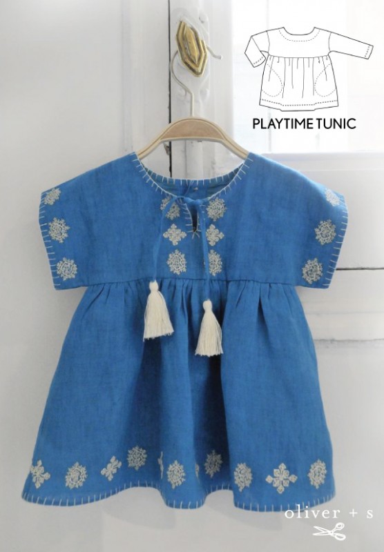 Add tassels to a sleeveless Oliver + S Playtime Tunic