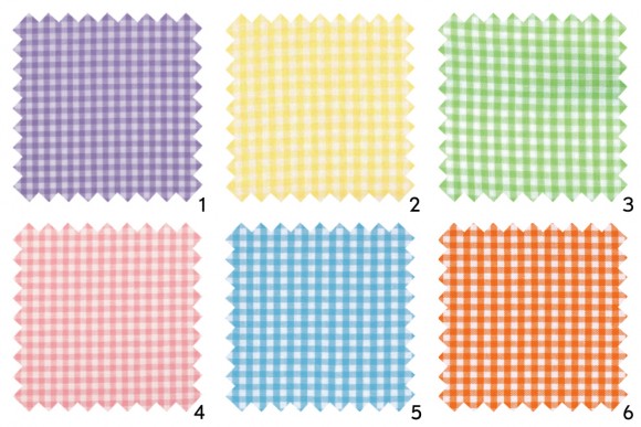 Gingham fabric swatches