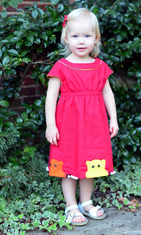 Oliver + S Roller Skate Dress with hippos