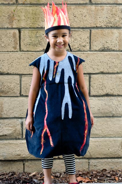 Oliver + S Bubble Dress as a volcano