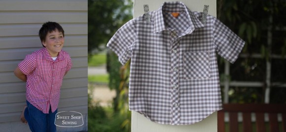 Oliver + S Sketchbook Shirts in gingham