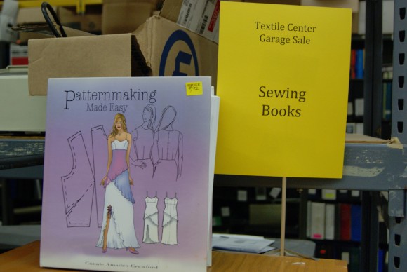 Sewing book at the world's largest textile garage sale